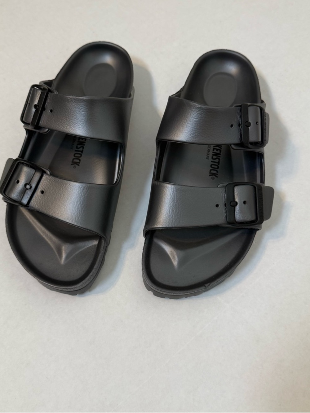 Birkenstock Arizona Metallic Pewter Slip-On EVA Sandals